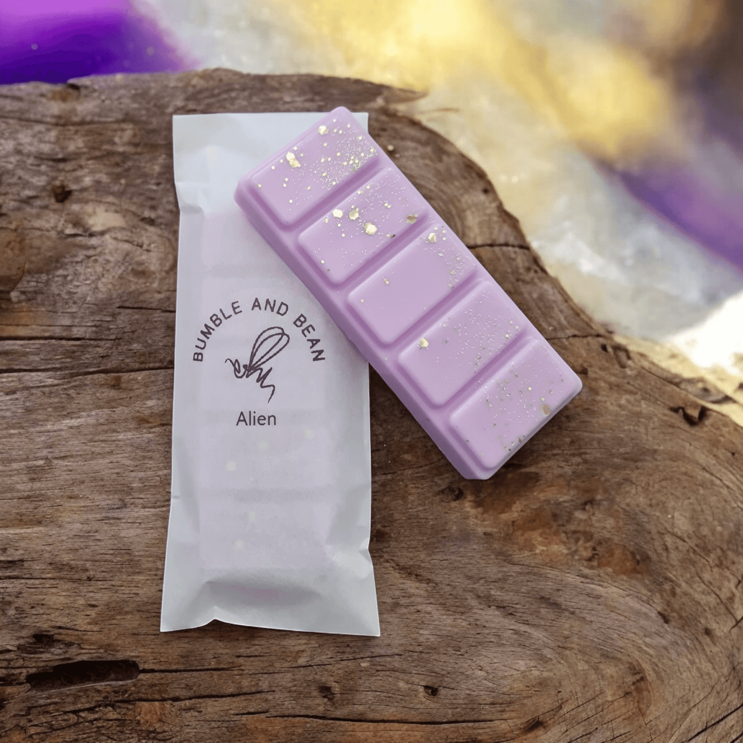 Alien scented wax melt in biodegradable packaging for easy storage and use