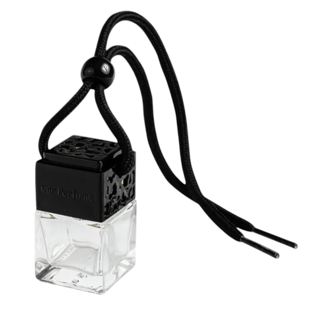 Black topped car diffuser. Car diffuser with essential oils and eco-friendly packaging for travel-friendly aromatherapy
