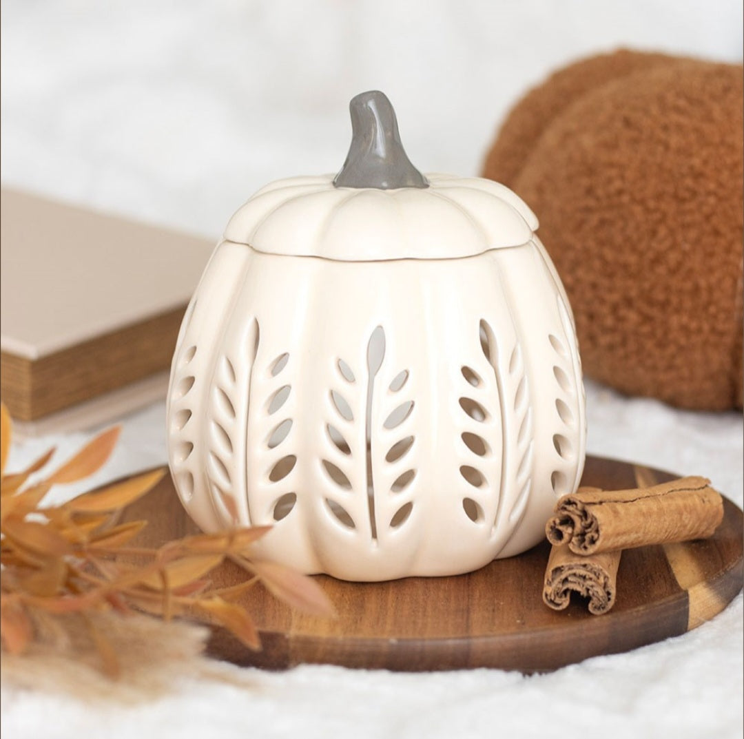 Cream Pumpkin wax melt burner